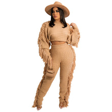 Load image into Gallery viewer, Tassel Knit Sweater Set FancySticated
