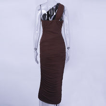 Load image into Gallery viewer, The Night Mesh Ruched Dress FancySticated
