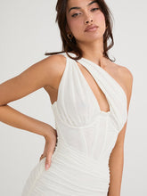 Load image into Gallery viewer, The Night Mesh Ruched Dress FancySticated
