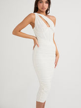 Load image into Gallery viewer, The Night Mesh Ruched Dress FancySticated
