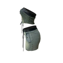 Load image into Gallery viewer, Tie Up Denim Short Set FancySticated
