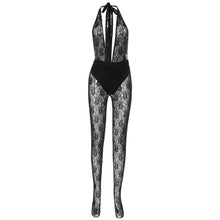 Load image into Gallery viewer, Trina Mesh Jumpsuit- Black FancySticated
