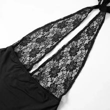 Load image into Gallery viewer, Trina Mesh Jumpsuit- Black FancySticated
