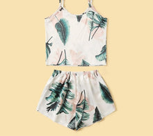 Load image into Gallery viewer, Tropical Print Satin Pajama Set FancySticated
