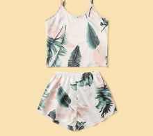 Load image into Gallery viewer, Tropical Print Satin Pajama Set FancySticated
