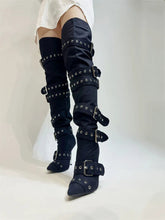 Load image into Gallery viewer, Utility Rivet Buckle Boots FancySticated
