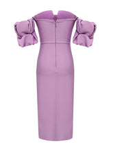 Load image into Gallery viewer, Violet Off Shoulder Bandage Dress FancySticated
