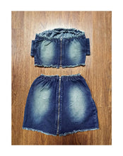 Load image into Gallery viewer, Yaya Denim Skirt Set FancySticated
