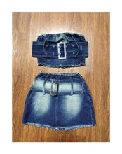 Load image into Gallery viewer, Yaya Denim Skirt Set FancySticated
