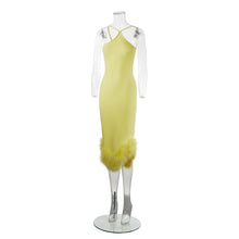 Load image into Gallery viewer, Giselle Feather Bandage Midi Dress
