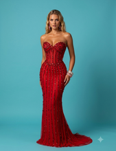 Load image into Gallery viewer, Red Fairy Mesh Maxi Dress
