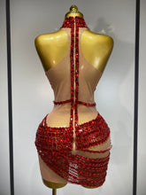Load image into Gallery viewer, Hottie Rhinestone Mini Dress
