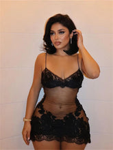 Load image into Gallery viewer, Fatima Lace Mini Dress
